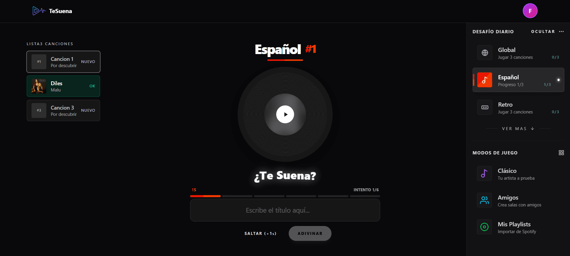TeSuena - Adivina la Canción screenshot 1